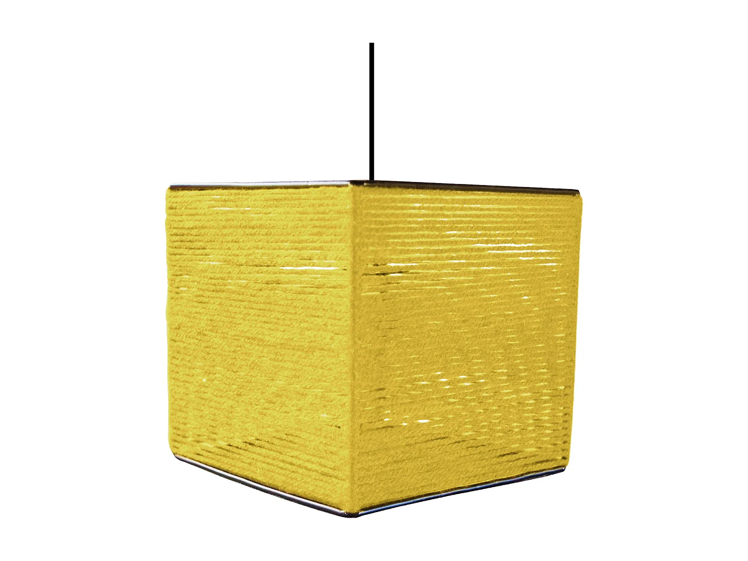 Suspension TOSEL ,fibre ,Jaune ,H 90x D20xP20cm