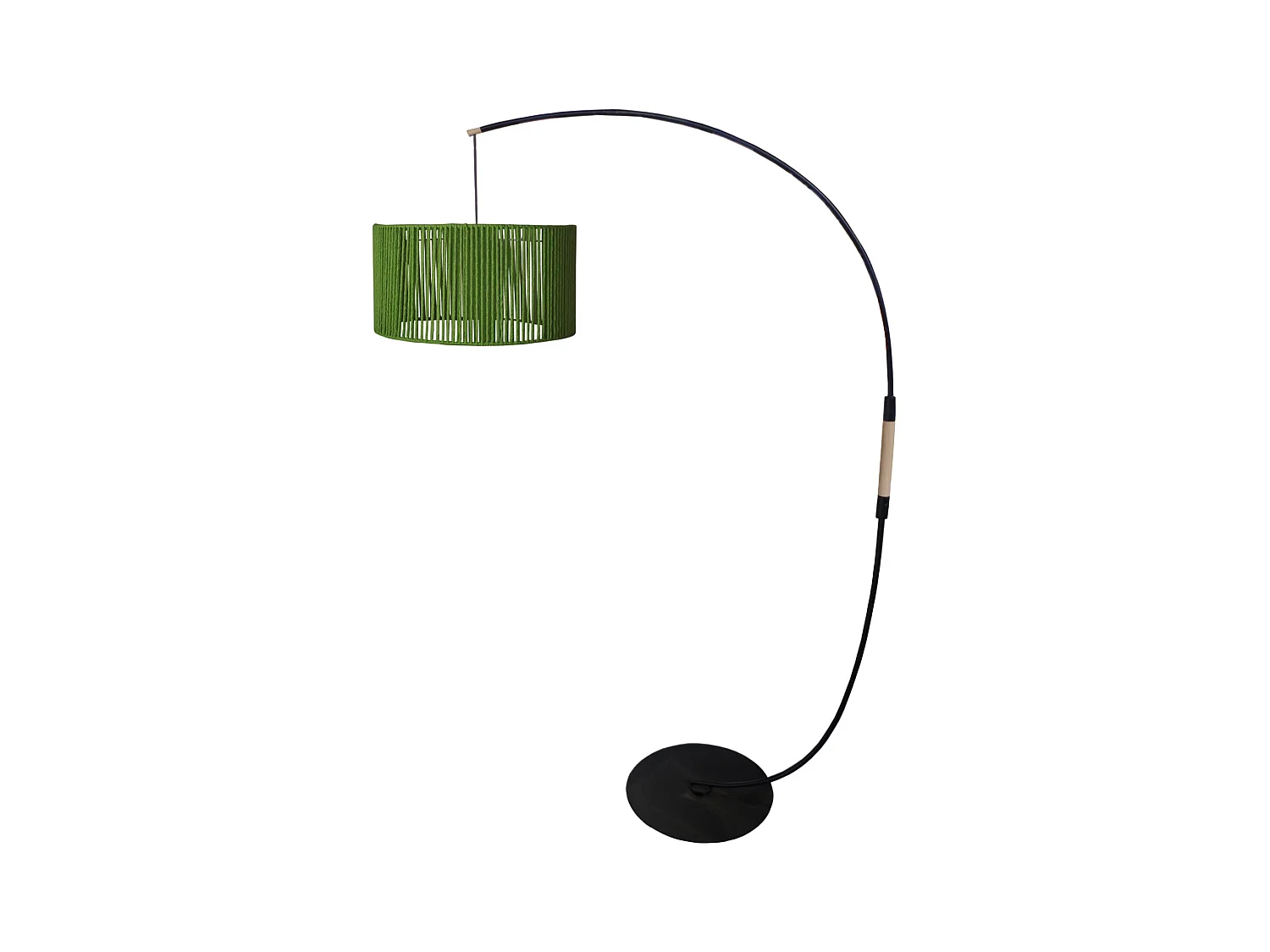 Lampadaire TOSEL ,métal,Noir ,H195xD43xP 110cm