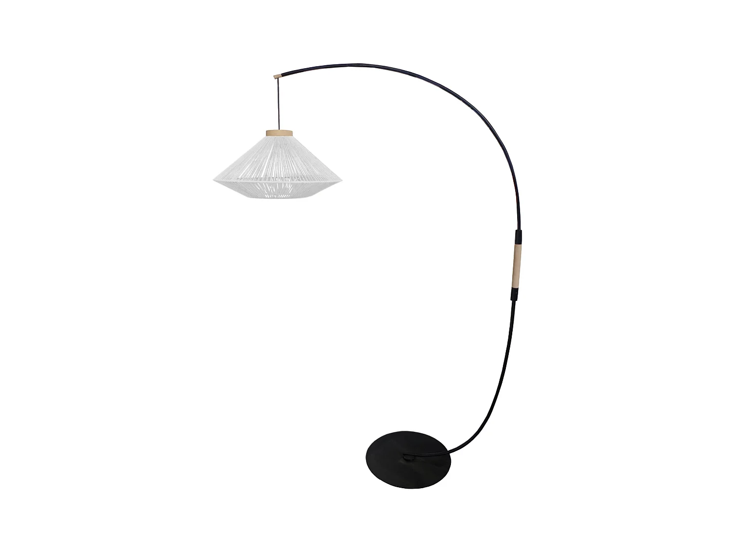 Lampadaire TOSEL ,métal,Blanc ,H 195x D43xP110cm