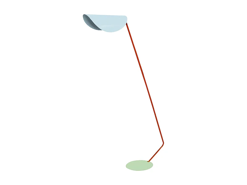 Lampadaire de Bureau TOSEL ,métal,Bleu,H174xD33xP70cm