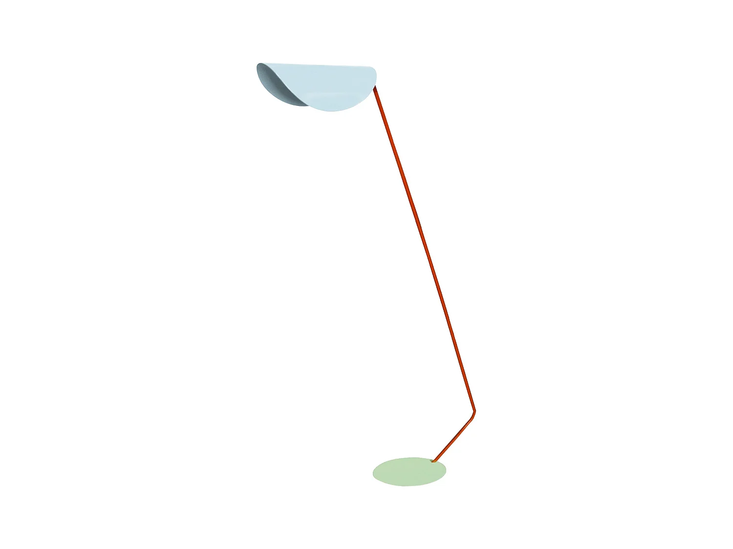 Lampadaire de Bureau TOSEL ,métal,Bleu,H174xD33xP70cm