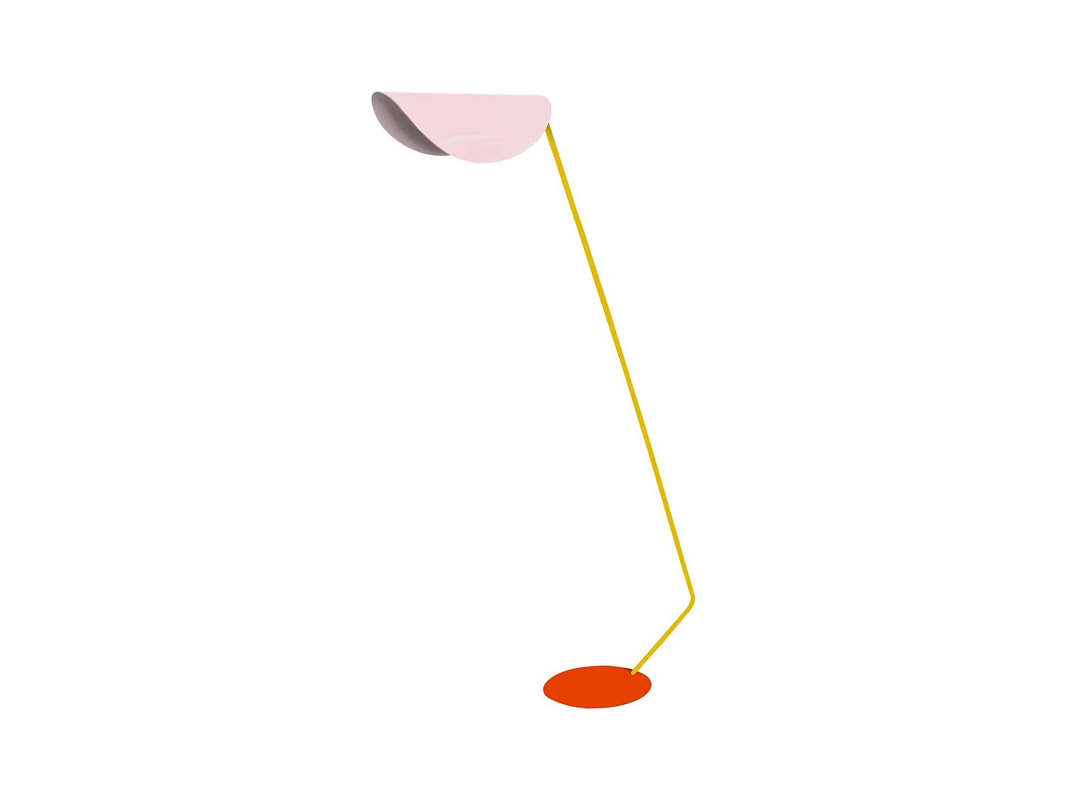 Lampadaire de Bureau TOSEL ,métal,Rose , H 174xD33xP70cm