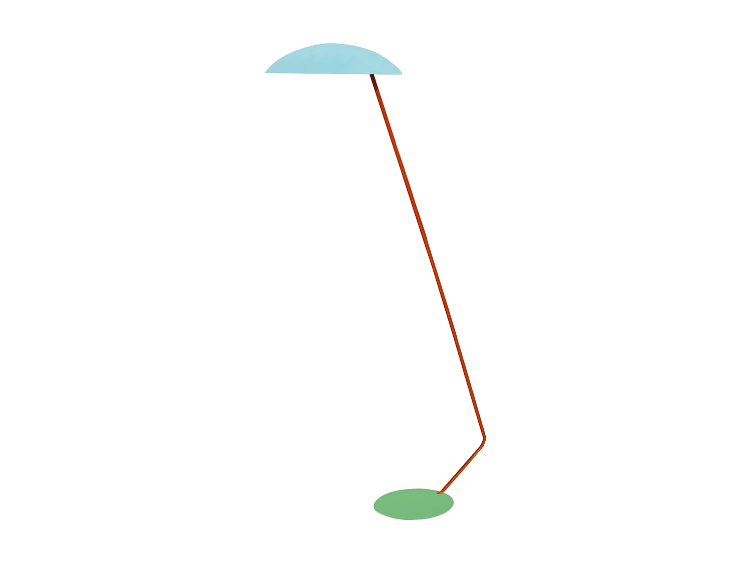 Candeeiro de Pé TOSEL DEMI LUNE metal certo Dourado D30 x  H165  cm