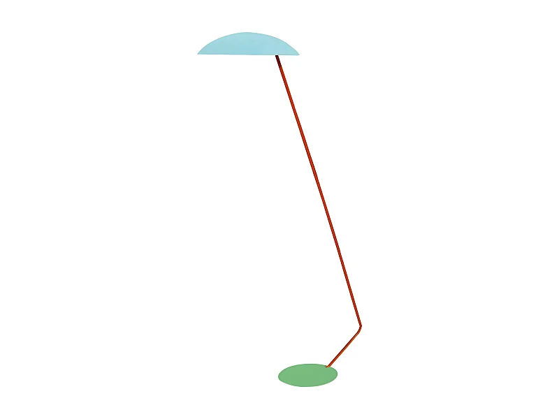 Lampadaire de Bureau TOSEL ,métal,Bleu,H170xD35xP85cm