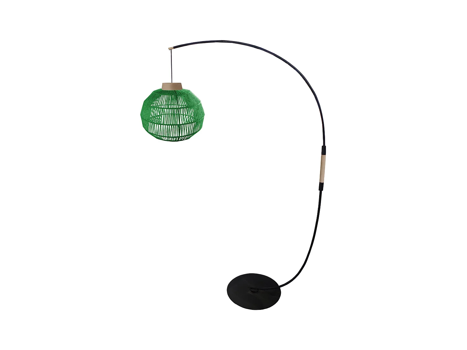 Lampadaire TOSEL ,métal,Noir ,H195xD43xP110 cm