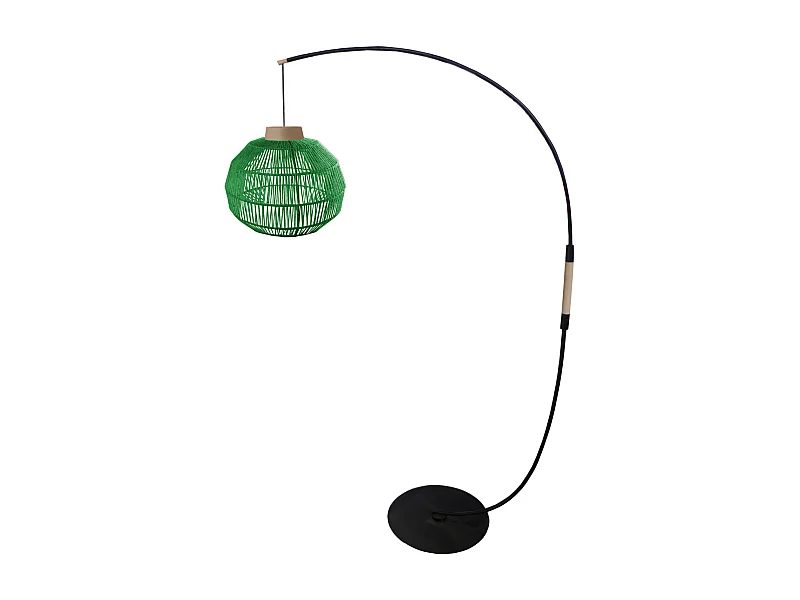 Lampadaire TOSEL ,métal,Noir ,H195xD43xP110 cm