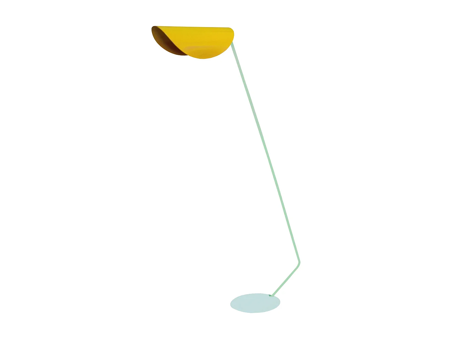 Candeeiro de Pé TOSEL DEMI LUNE metal certo amarelo D30 x  H165  cm