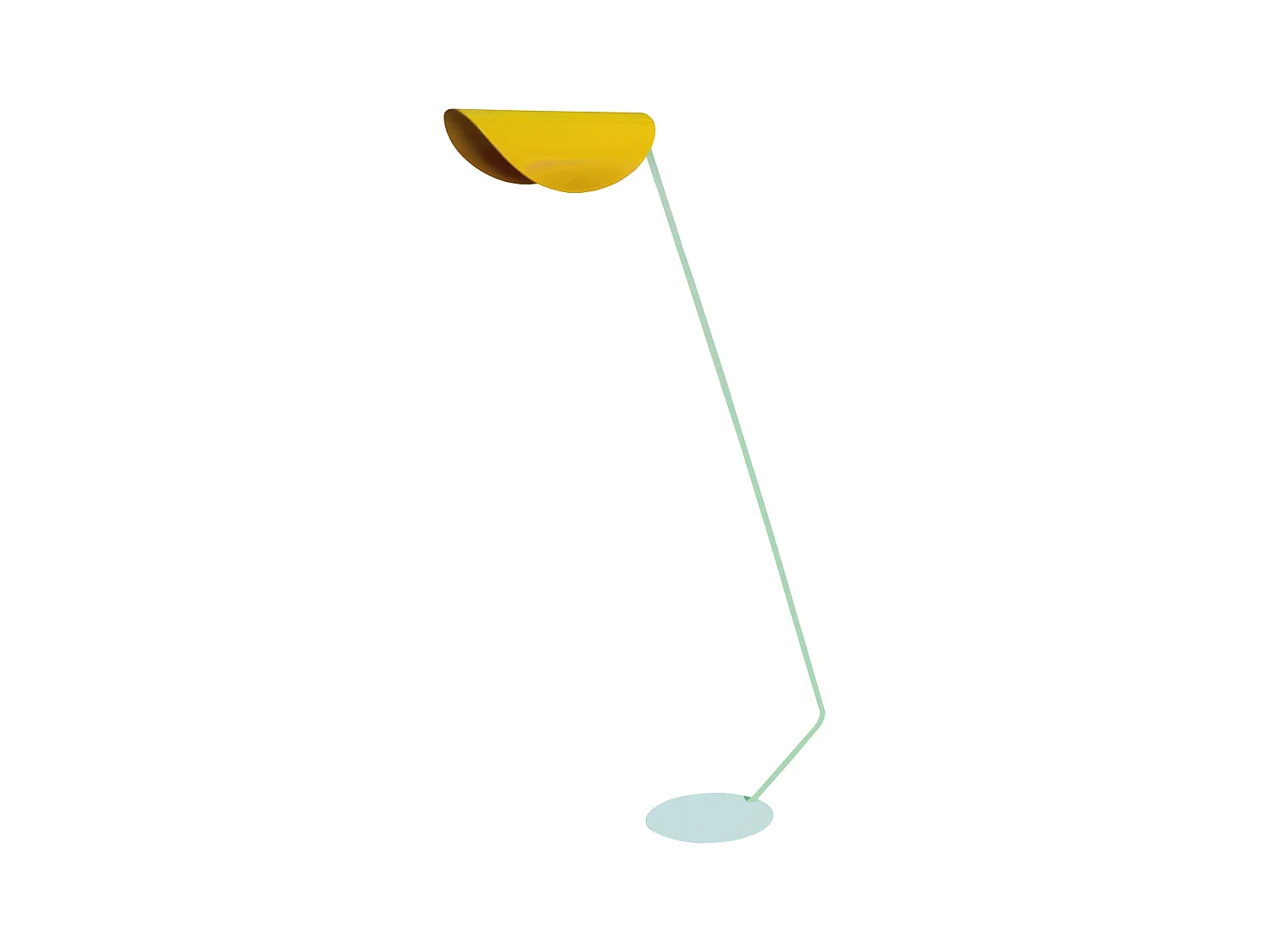 Lampadaire de Bureau TOSEL ,métal,Jaune ,H174xD33xP70 cm