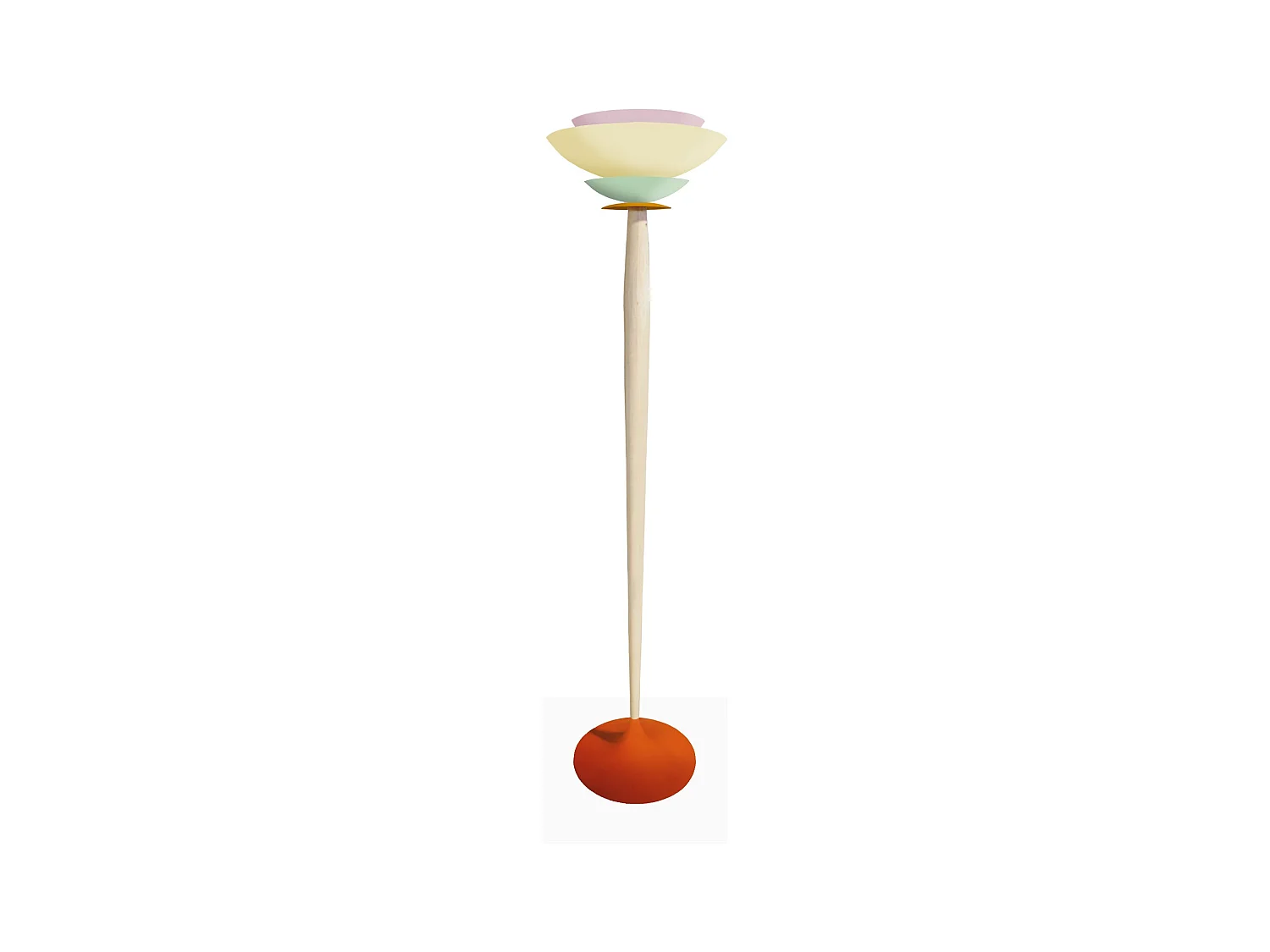 Lampadaire TOSEL ,bois,beige,H162xD40xP40cm