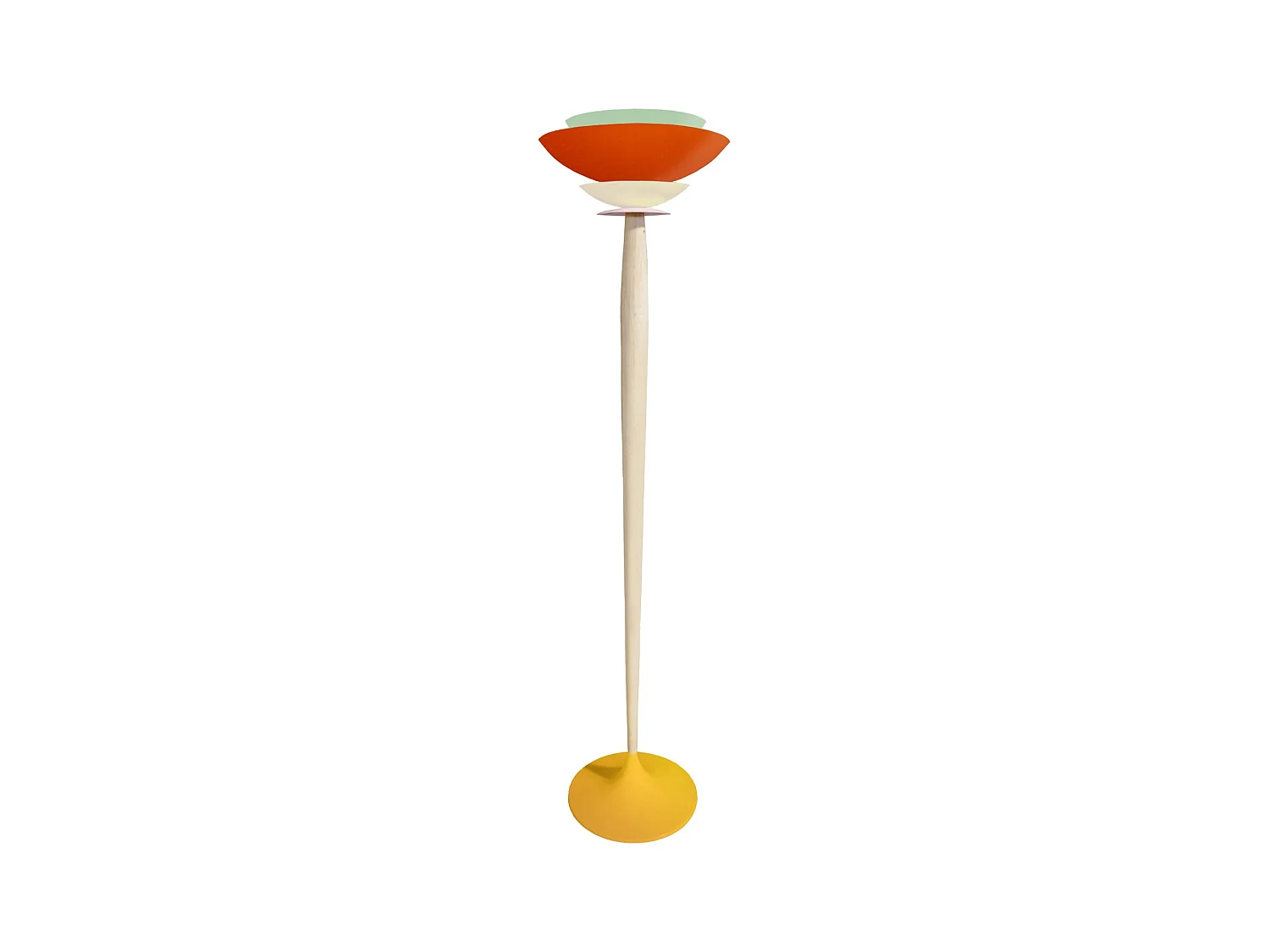 Lampadaire TOSEL ,bois,Orange ,H162xD40xP40cm