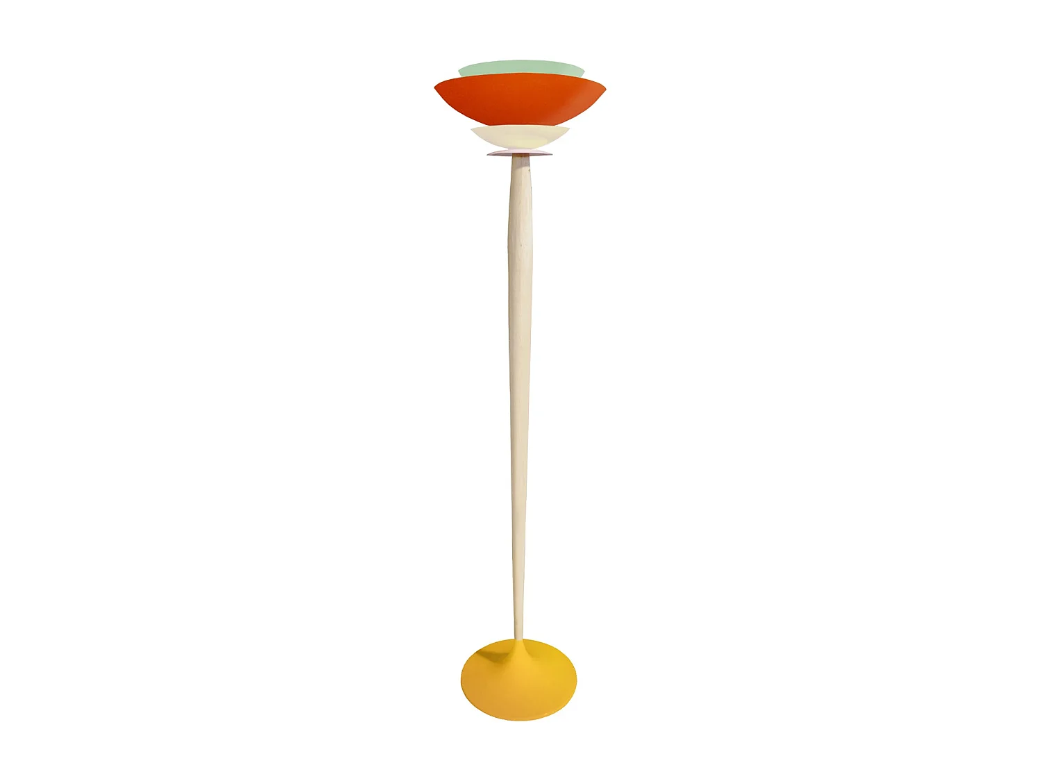 Lámpara de Pie TOSEL ,madera,Naranja,A162xD40xP40cm