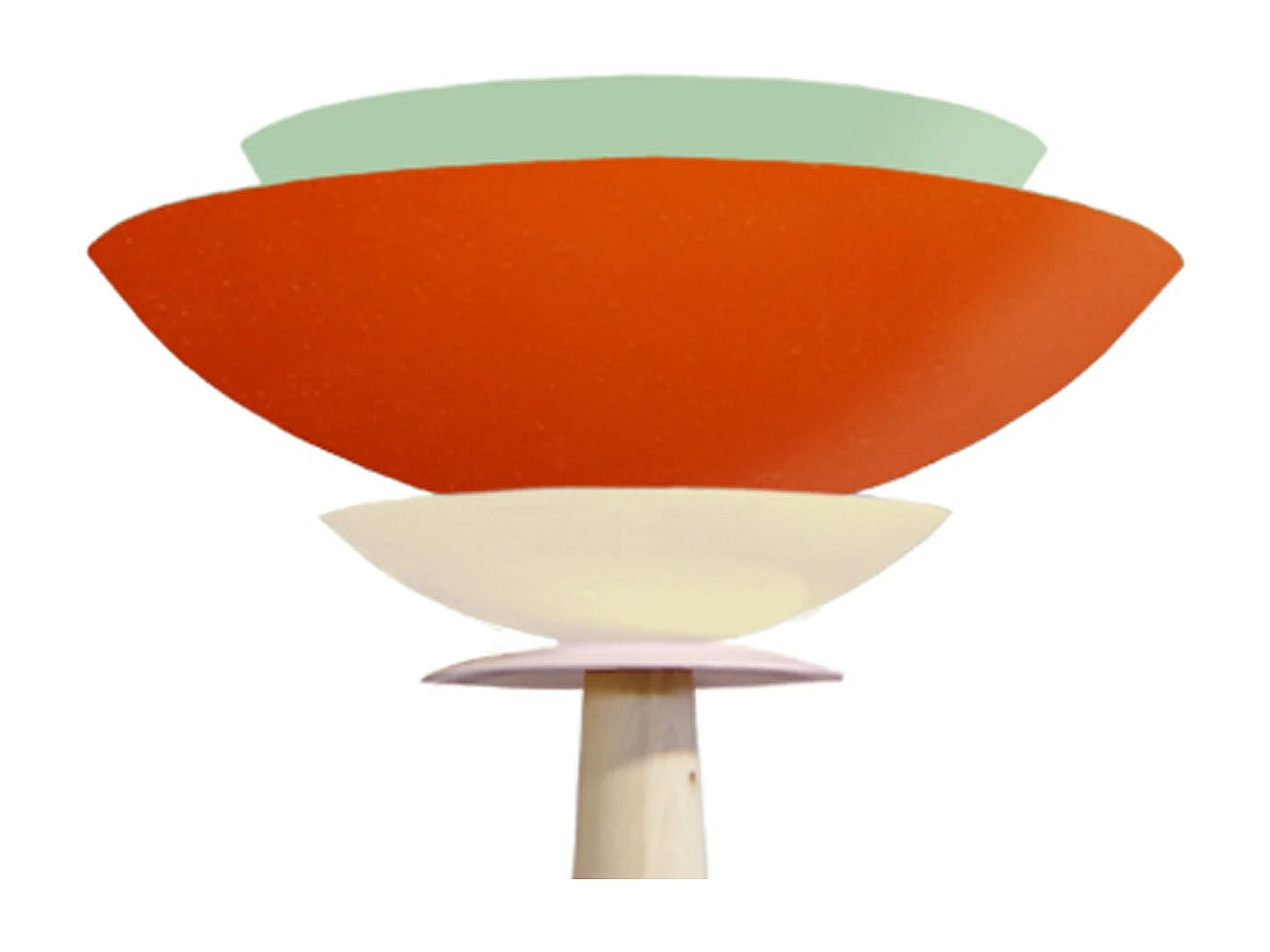 Lámpara de Pie TOSEL ,madera,Naranja,A162xD40xP40cm