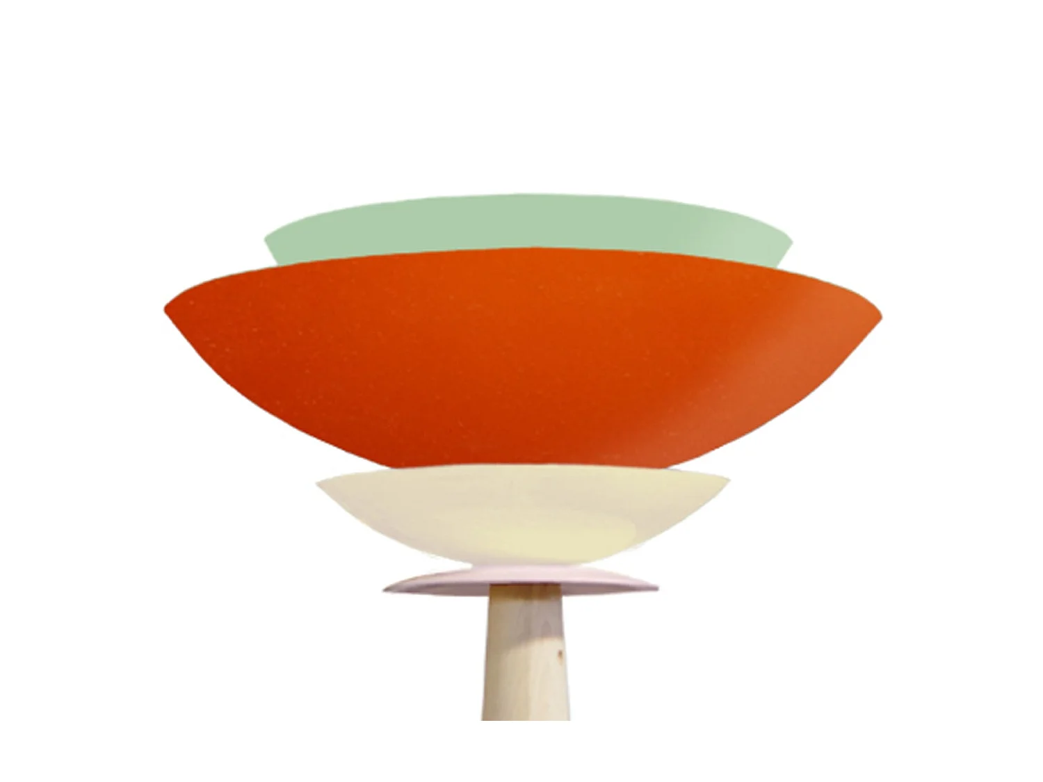 Lampada da terra legno metál bola FRIDA arancio D'43cm