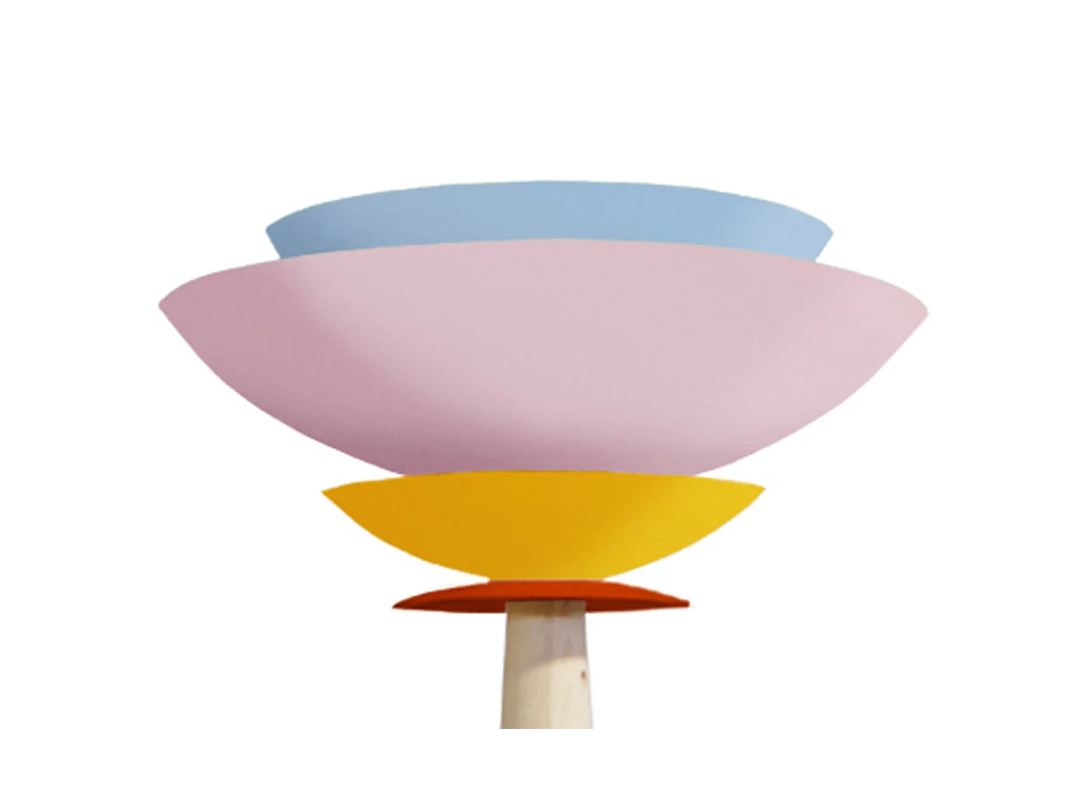 Lampada da terra legno metál bola FRIDA rosa D'43cm