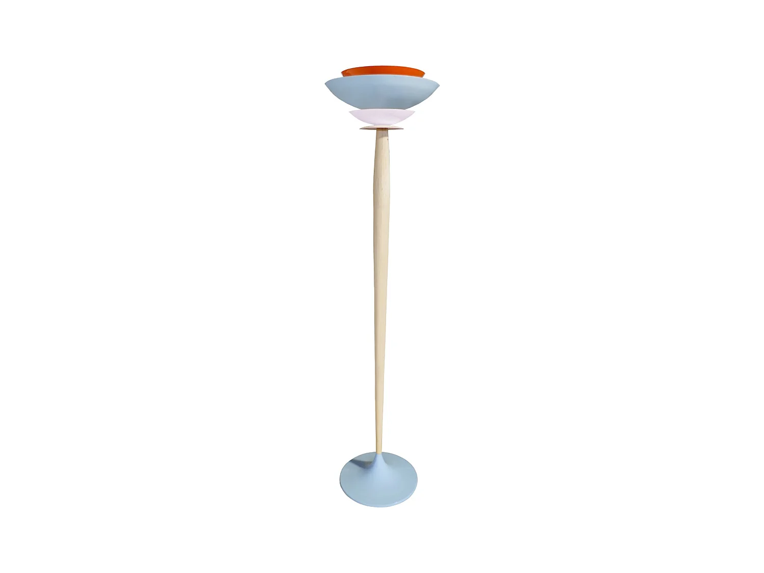 Lampadaire TOSEL ,bois,Bleu,H162xD40xP40cm