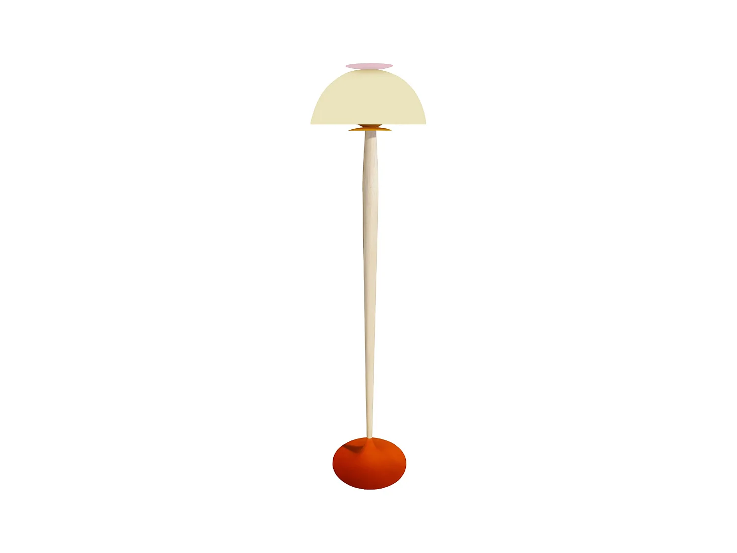 Lampadaire TOSEL ,bois,Jaune ,H165xD43xP43cm