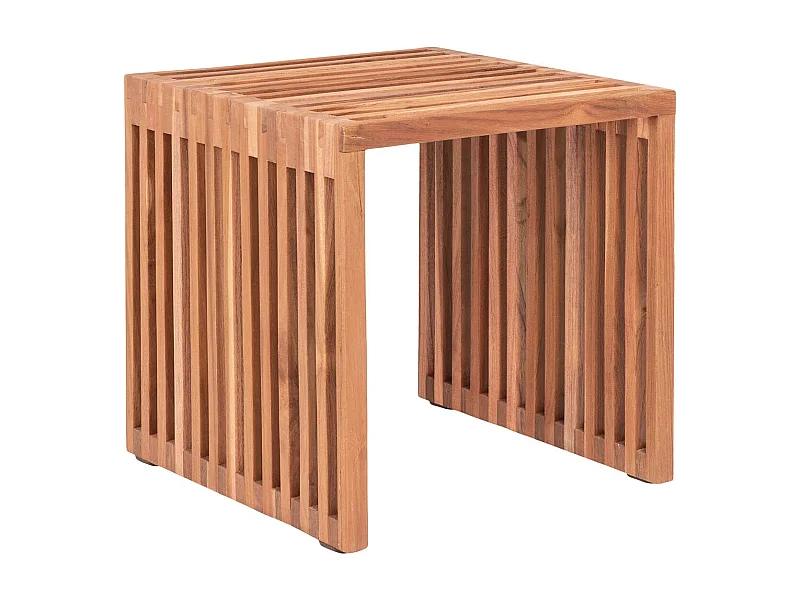 Mesa auxiliar de madera de teca 40x40x40 cm