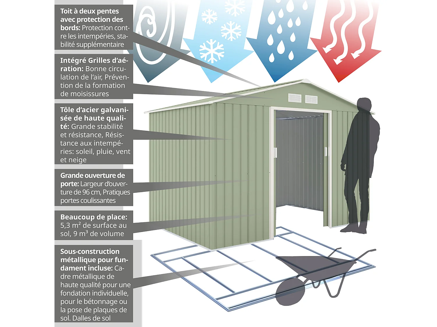GERÄTEHAUS S200 Metall Grün