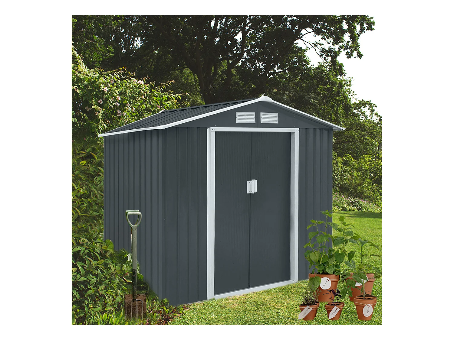 Abri de jardin en métal