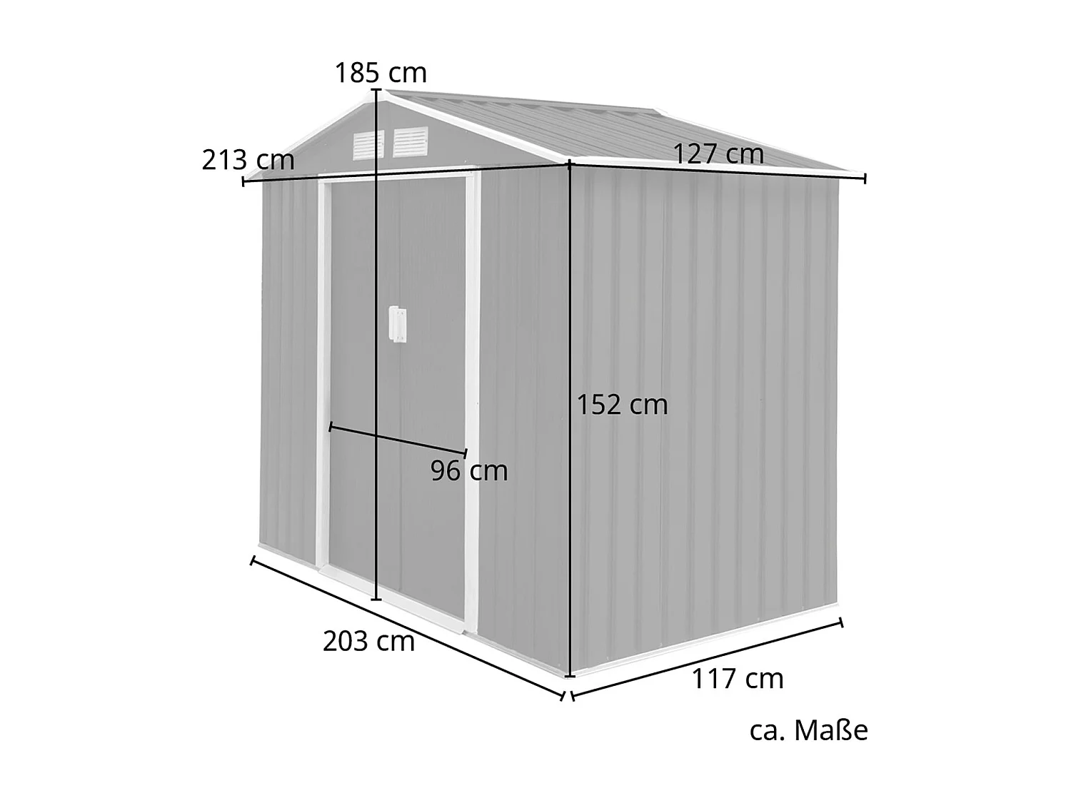 GERÄTEHAUS S100 Metall Grau