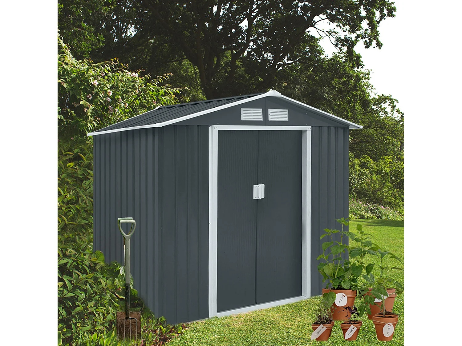 GERÄTEHAUS S100 Metall Grau