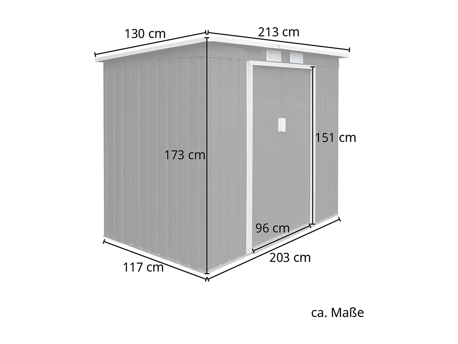Abri de jardin en métal P100 Gris Anthracite