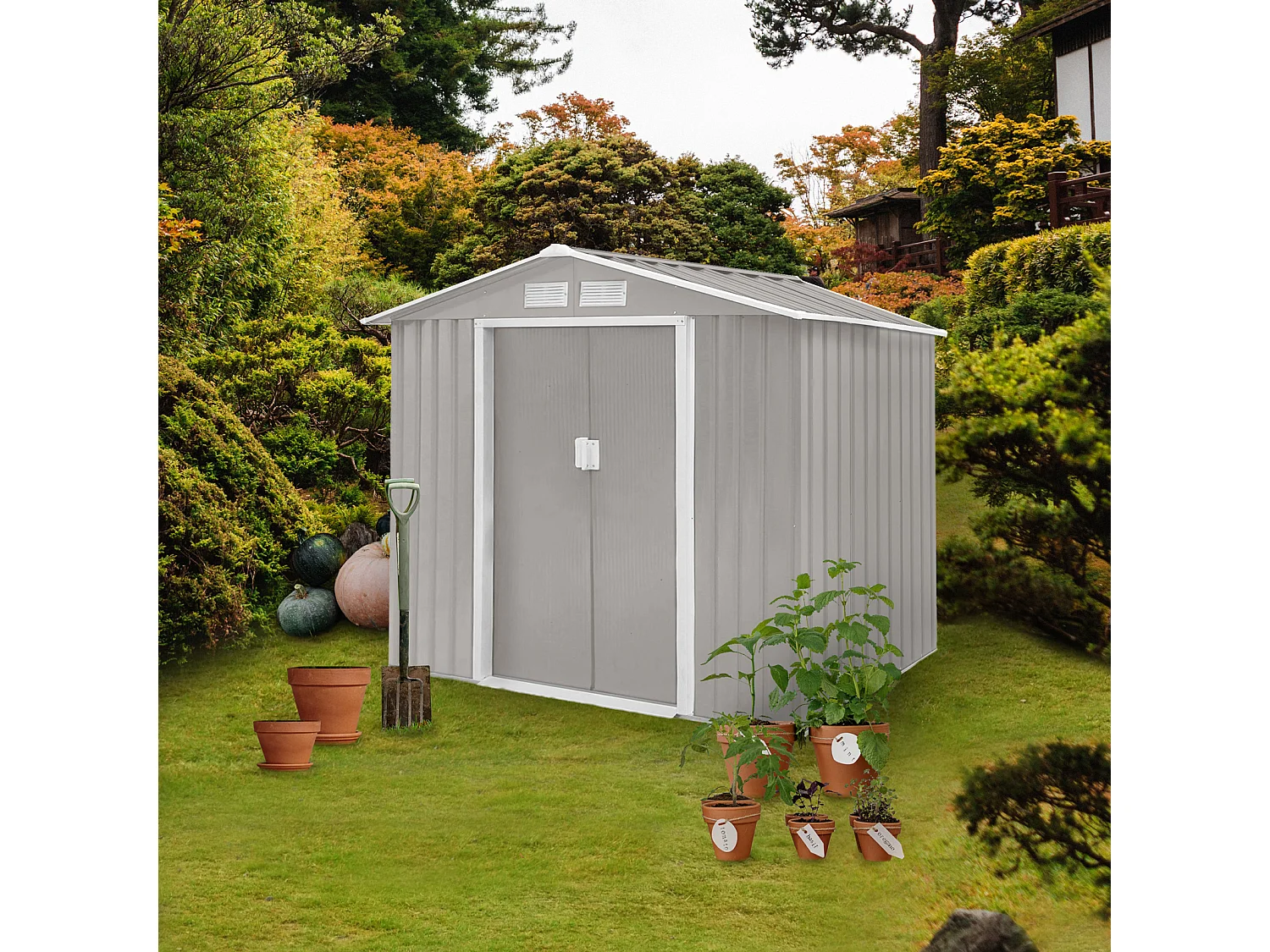 Abri de jardin en métal