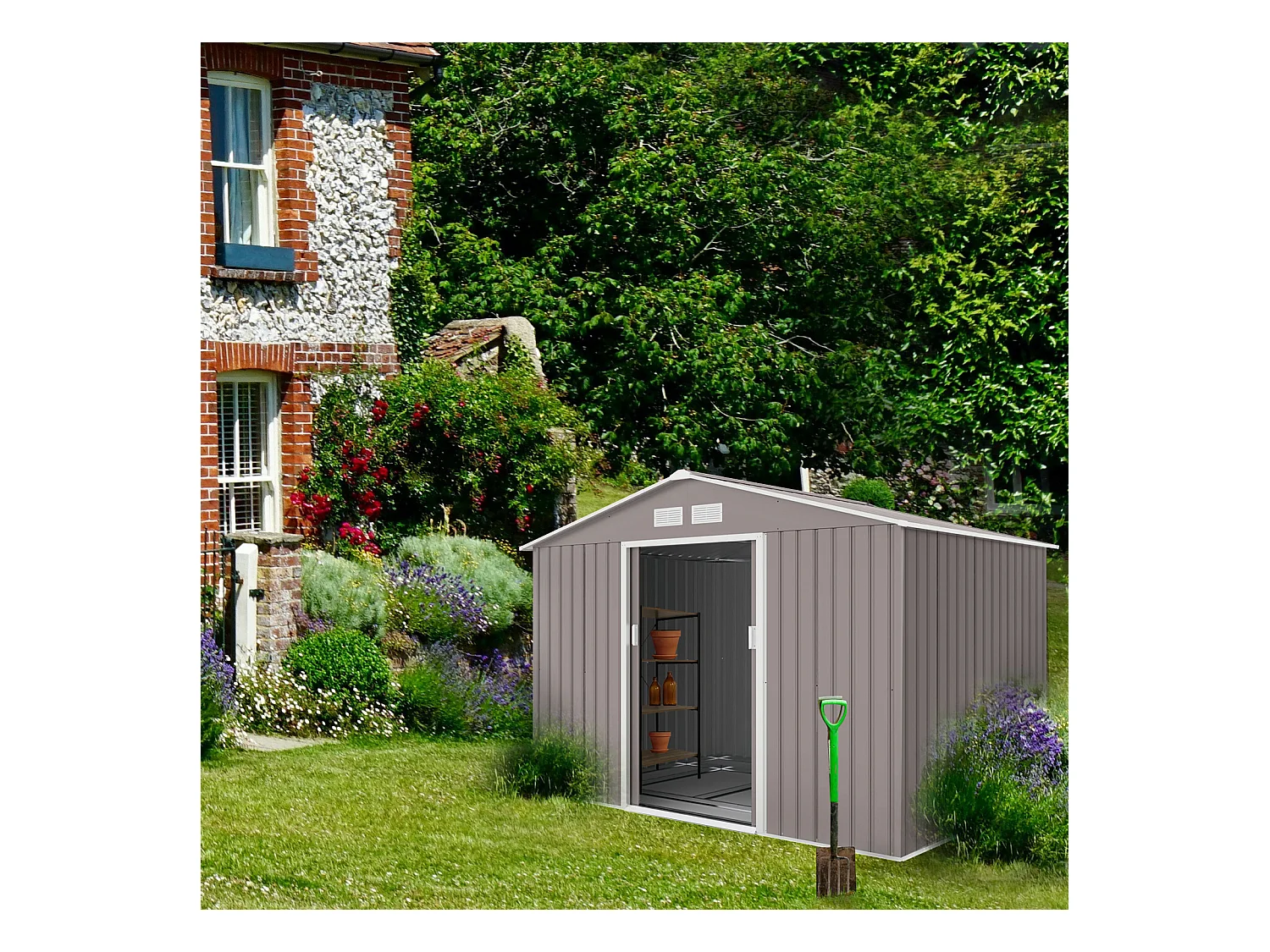 Abri de jardin en métal