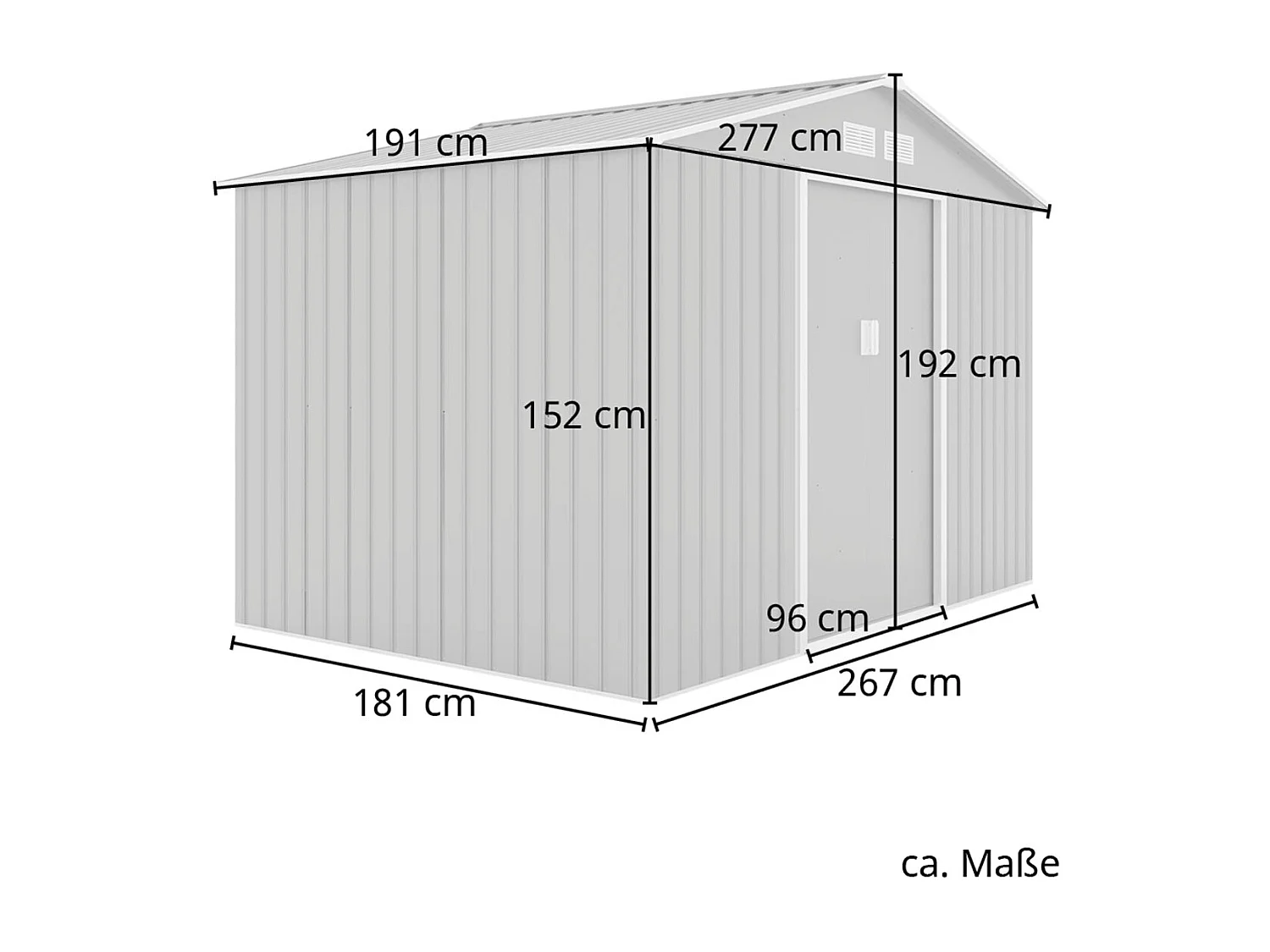 GERÄTEHAUS S200 Metall Hellgrau