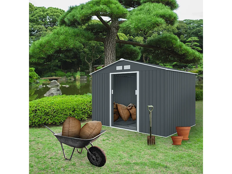 Abri de jardin en métal S200 Gris Anthracite