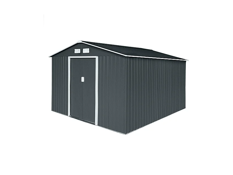 GERÄTEHAUS mit Bodenrahmen Metall S300 Grau