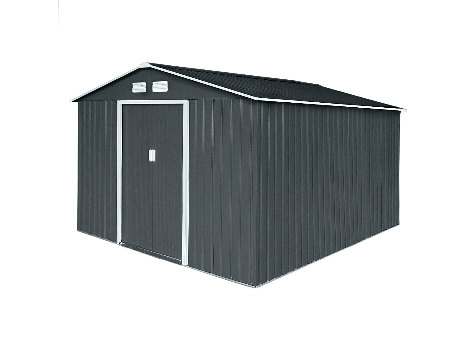 GERÄTEHAUS mit Bodenrahmen Metall S300 Grau