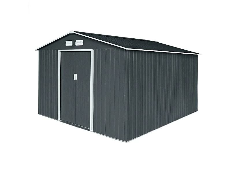 GERÄTEHAUS mit Bodenrahmen Metall S300 Grau