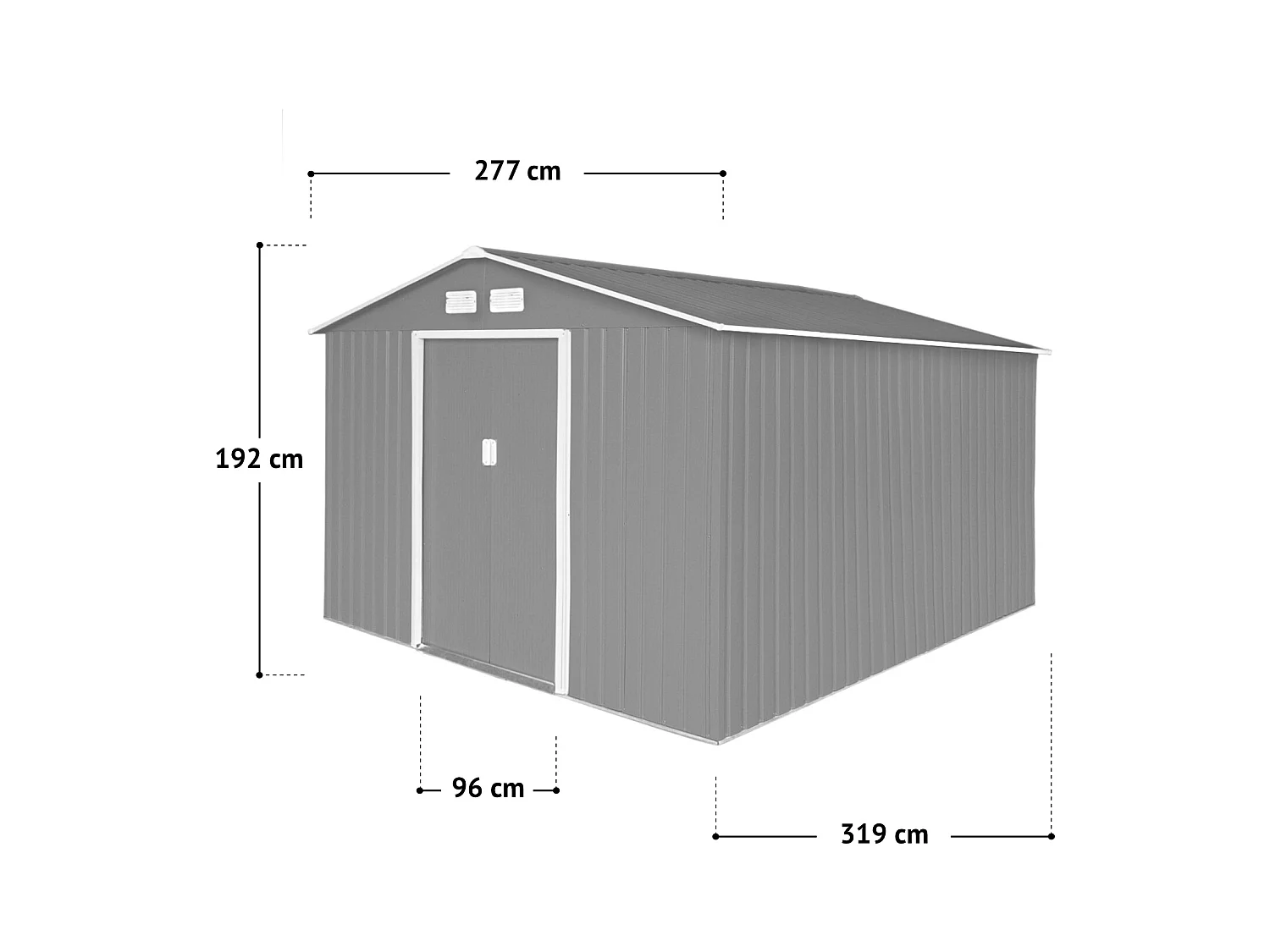 Abri de jardin en métal S300 Vert Clair