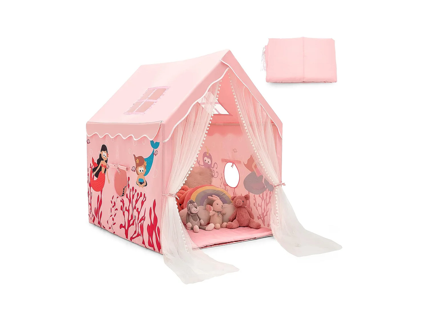 Tente de jeux pour enfants intérieur avec coussin rembourré amovible