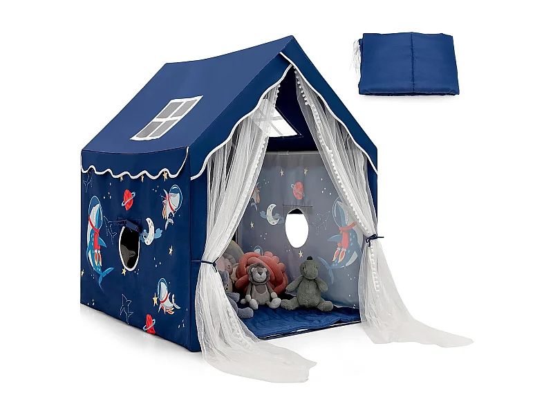 Tente de jeux pour enfants intérieur avec coussin rembourré amovible, cabane enfant