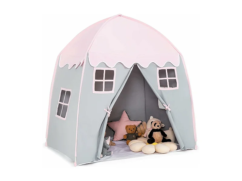 Tente de jeu pour enfants avec tapis antidérapant et sac de transport grande maisonr enfants 3 ans +