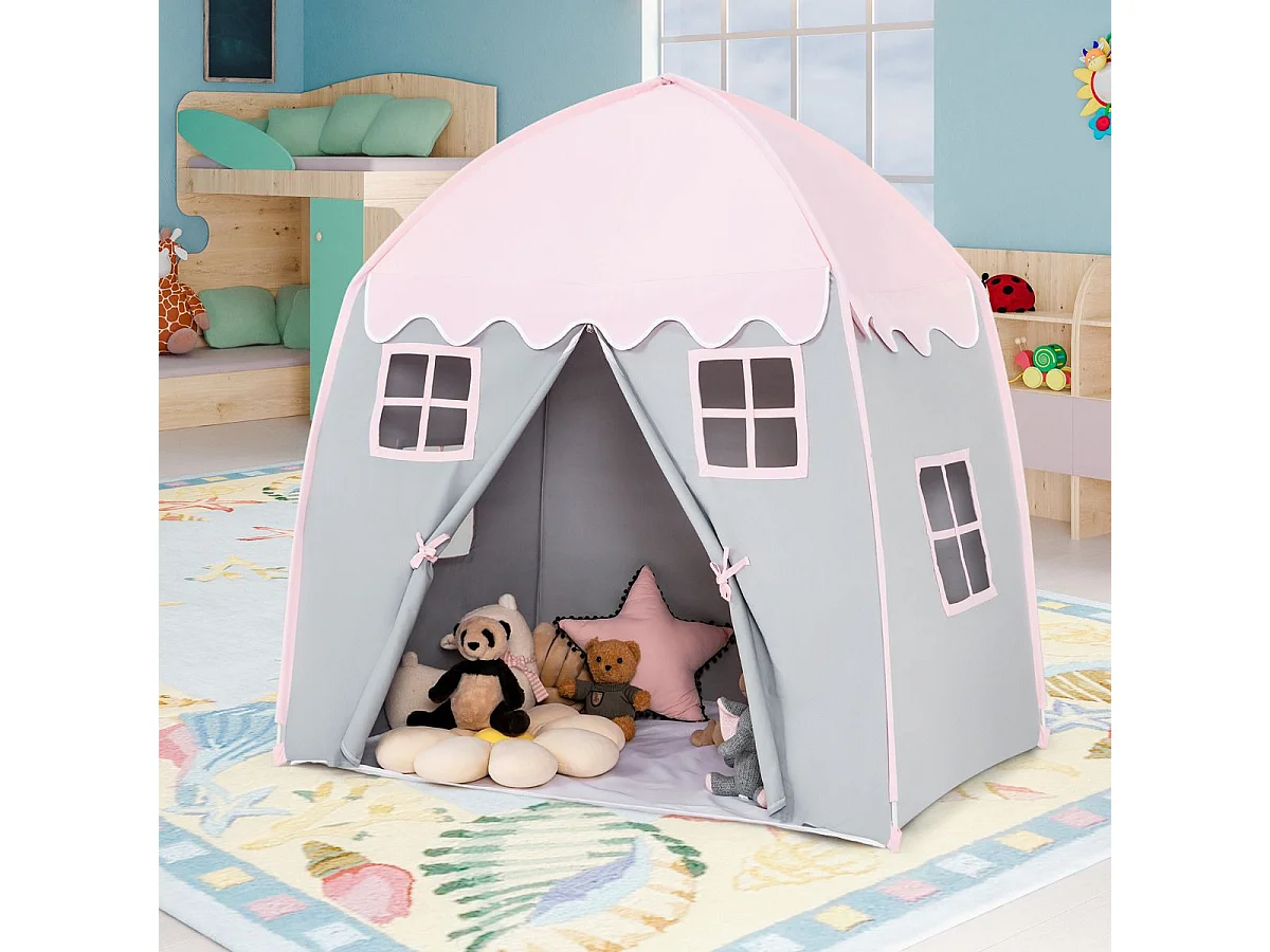 Tente de jeu pour enfants avec tapis antidérapant et sac de transport grande maisonr enfants 3 ans +