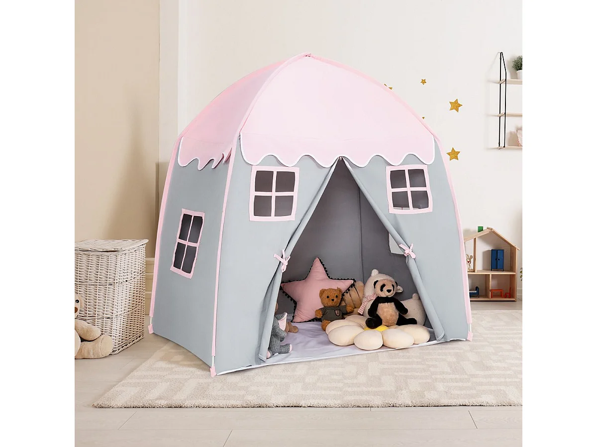 Tente de jeu pour enfants avec tapis antidérapant et sac de transport grande maisonr enfants 3 ans +