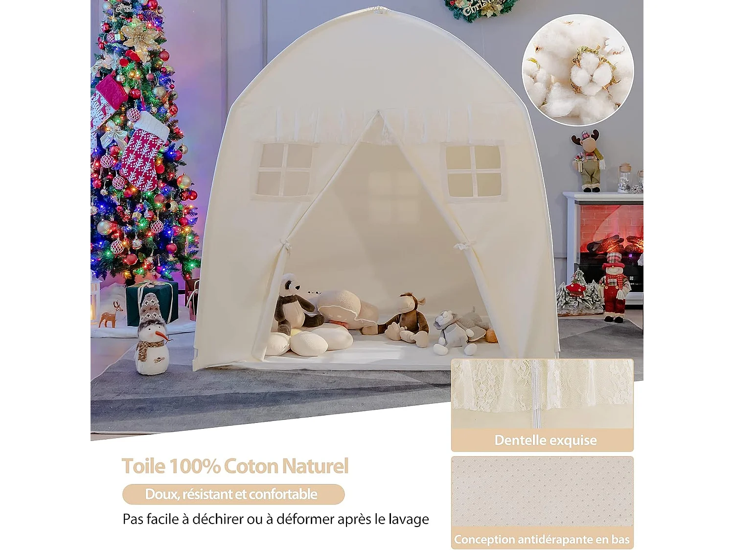 Tente de jeu pour enfants ,grande maison de jeu pour intérieur et extérieur pour enfants 3 ans +