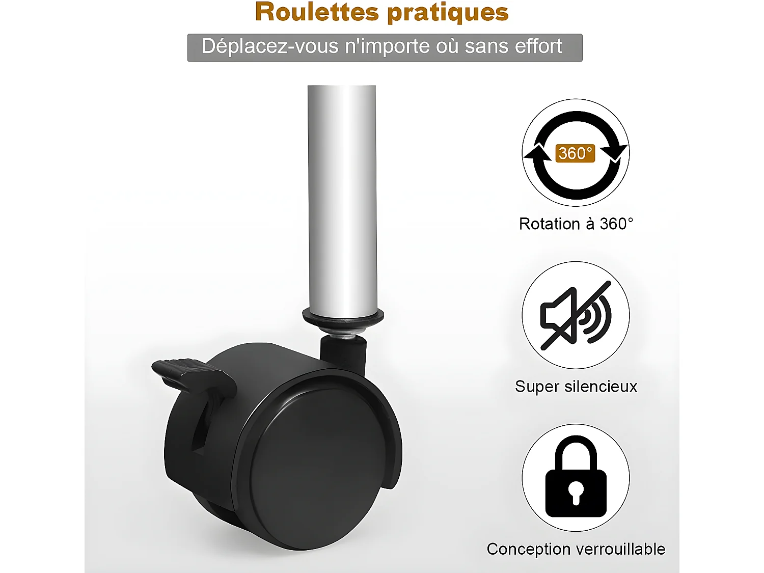 Tour de rangement sur roulettes avec 20 tiroirs 64 x 39 x 88 cm