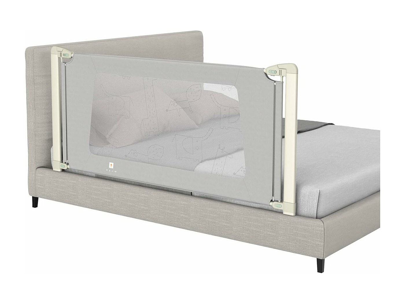 Barrière De Lit Enfant 1.5m VEVOR - Garde-Corps Tout-Petit Réglable 68-89 Cm, Tissu Oxford Respirant