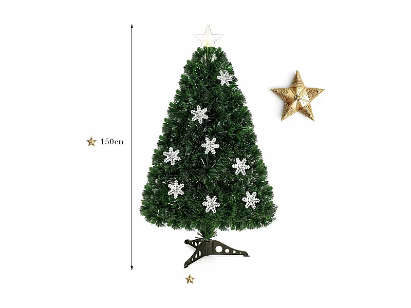 Sapin de noël arbre de noël artificiel avec lumières led 150cm
