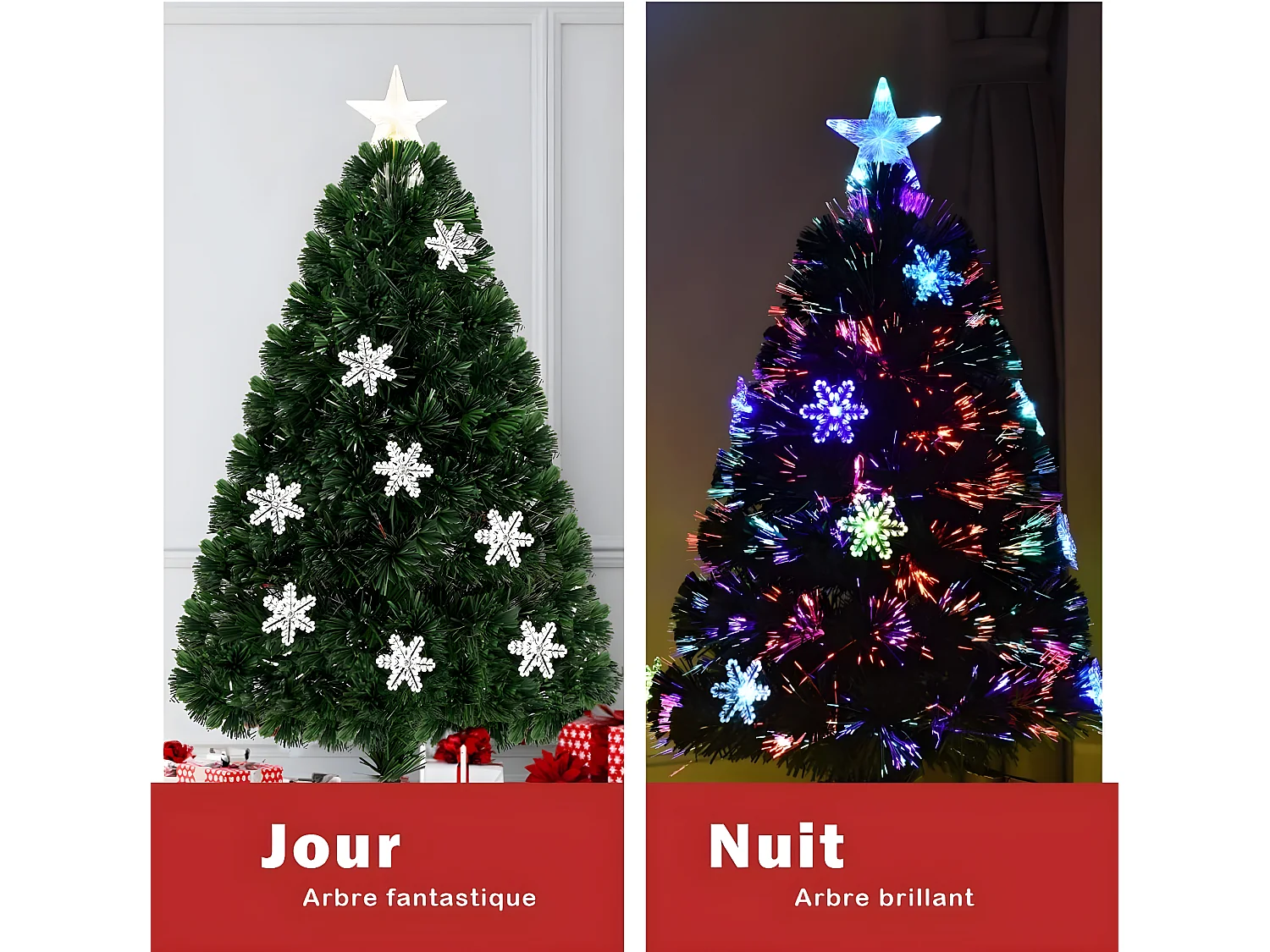 Sapin de noël arbre de noël artificiel avec lumières led 150cm