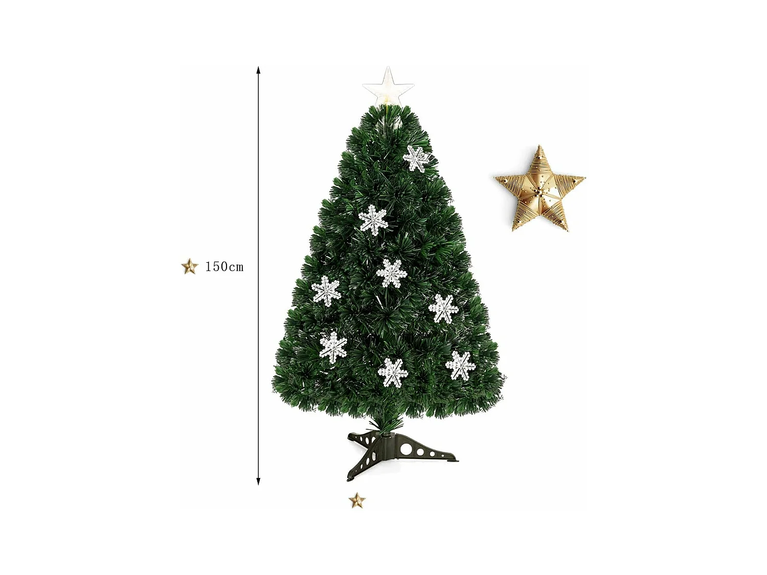 Sapin de noël arbre de noël artificiel avec lumières led 150cm