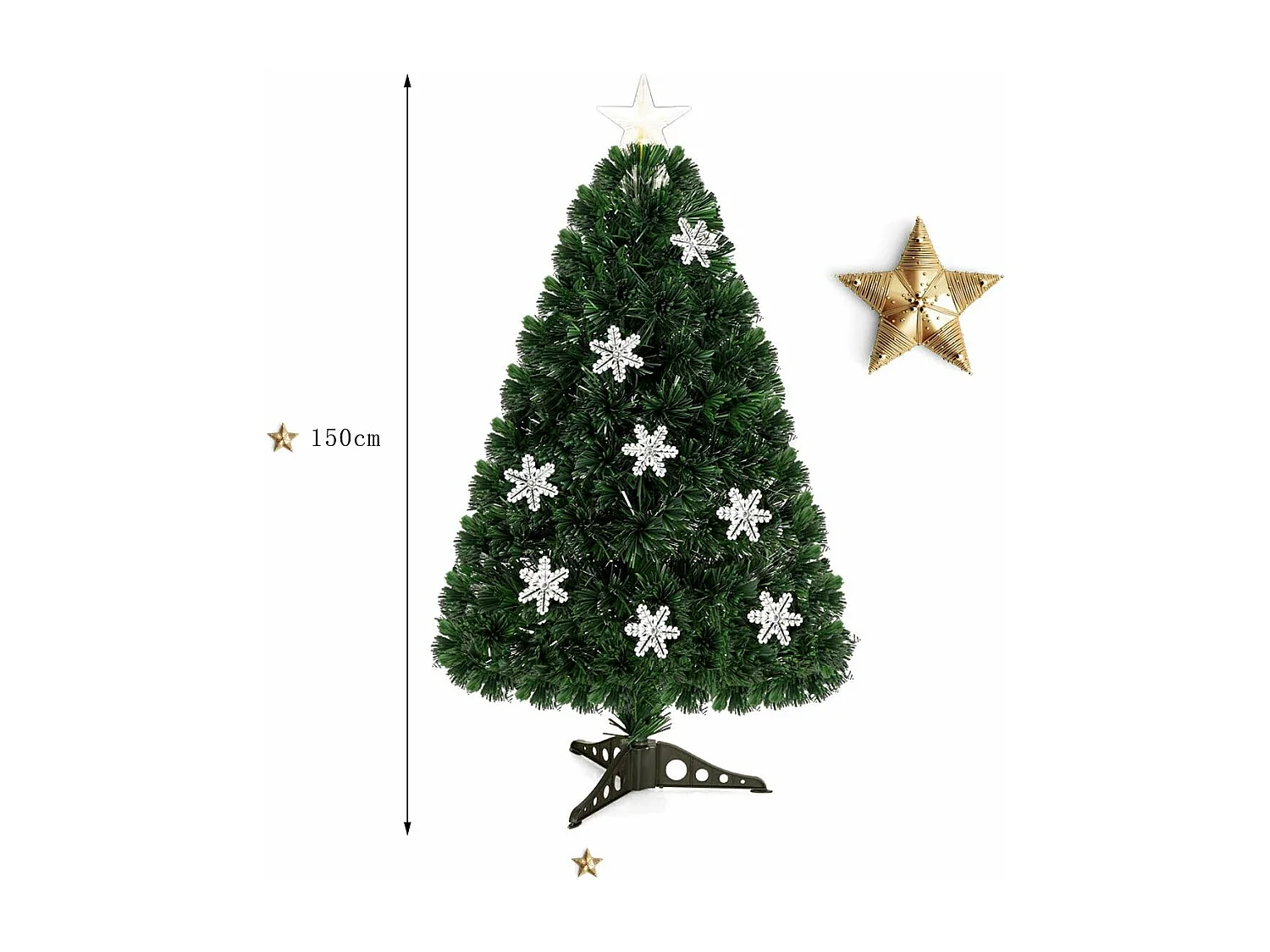 Sapin de noël arbre de noël artificiel avec lumières led 150cm