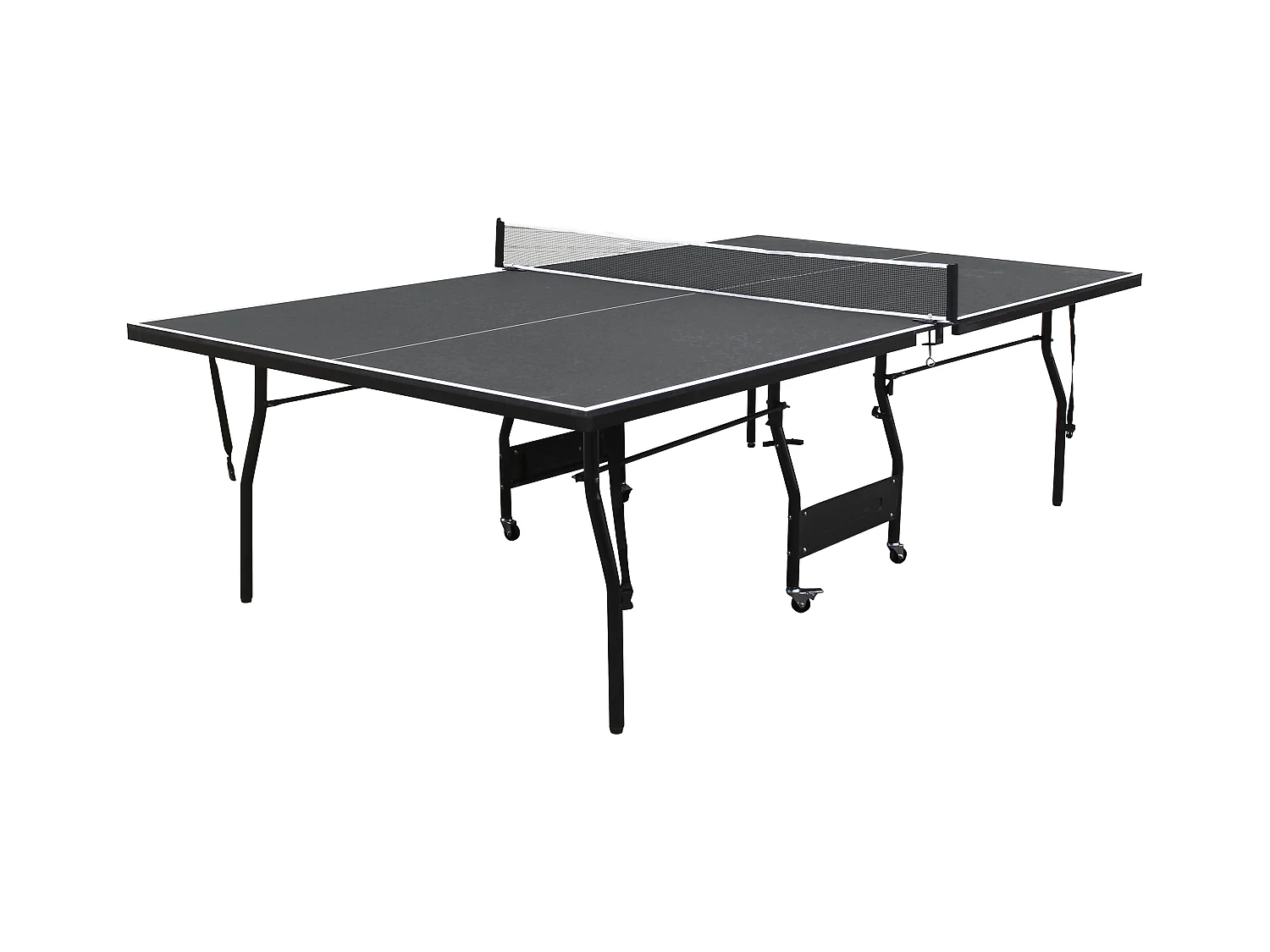 Tavolo da ping pong pieghevole a rotelle, per interno con accessori L274 x P152,5 x H76 cm Antracite - GARRY