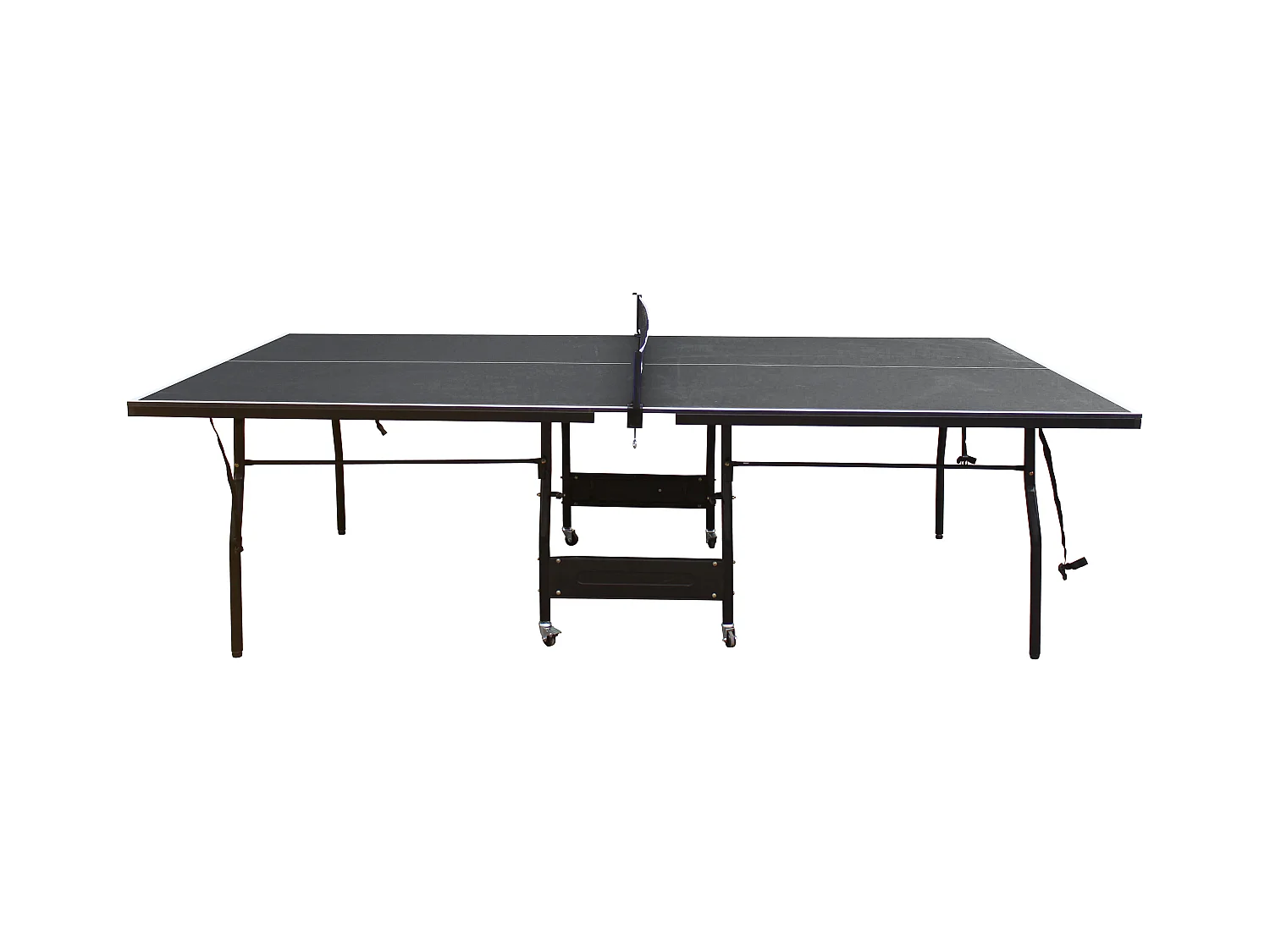 Tavolo da ping pong pieghevole a rotelle, per interno con accessori L274 x P152,5 x H76 cm Antracite - GARRY