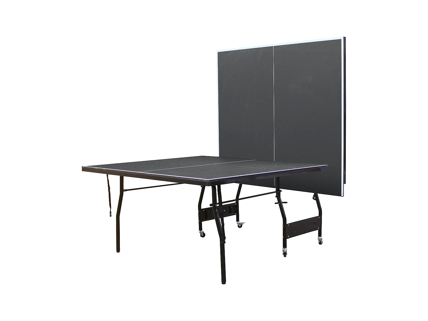 Tavolo da ping pong pieghevole a rotelle, per interno con accessori L274 x P152,5 x H76 cm Antracite - GARRY