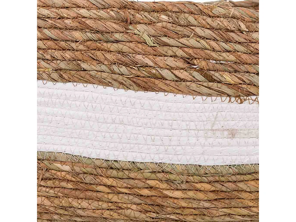 Alcofa de fibra natural marrom 47x35x20